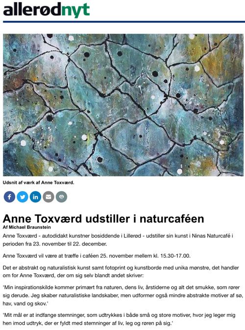 Udstilling hos Ninas Naturcafé