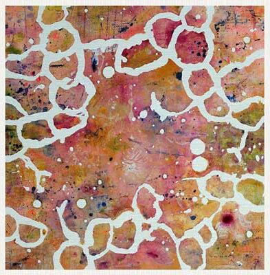 Vandspejl, orange II (20x20 cm) privateje