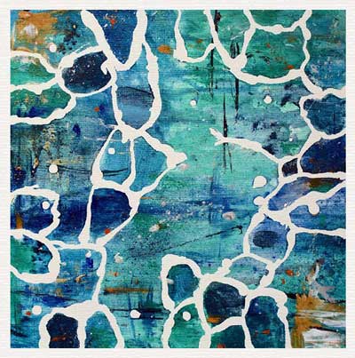 Running under ice I (20x20 cm) kr. 500