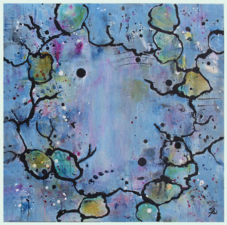 Vandelement II (20x20 cm) m/bred s/h kant, kr. 750