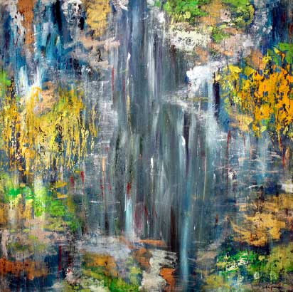 Blue Waterfall (80x80 cm) solgt