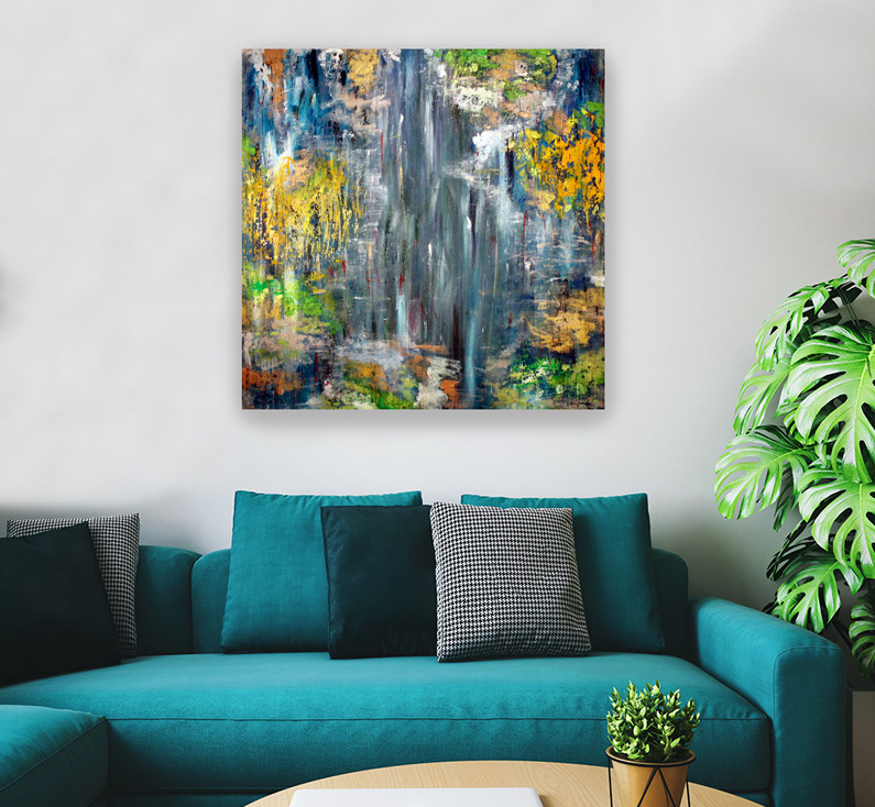 Waterfall-på-væg-AnneToxværdKunst-billede